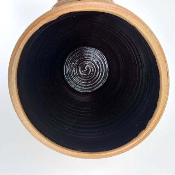 STONEWARE DOUBLE HANDLE SMALL CROCK FIGGY PUDDINGS - Picture 7 of 10